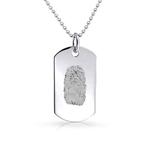 Fingerprint Dog Tag Necklace