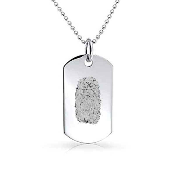 Fingerprint Men's Personalised Necklace