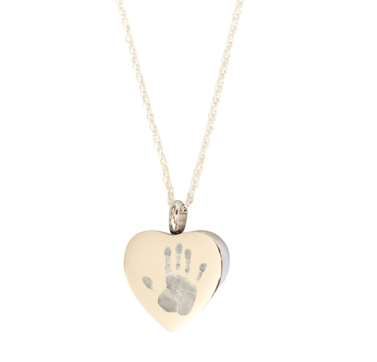 Handprint Footprint Heart Ashes Jewellery