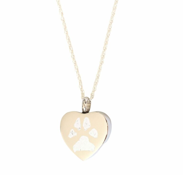 Paw Print Necklace Ashes Jewellery