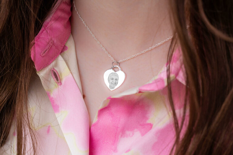Silver Fingerprint Heart Necklace