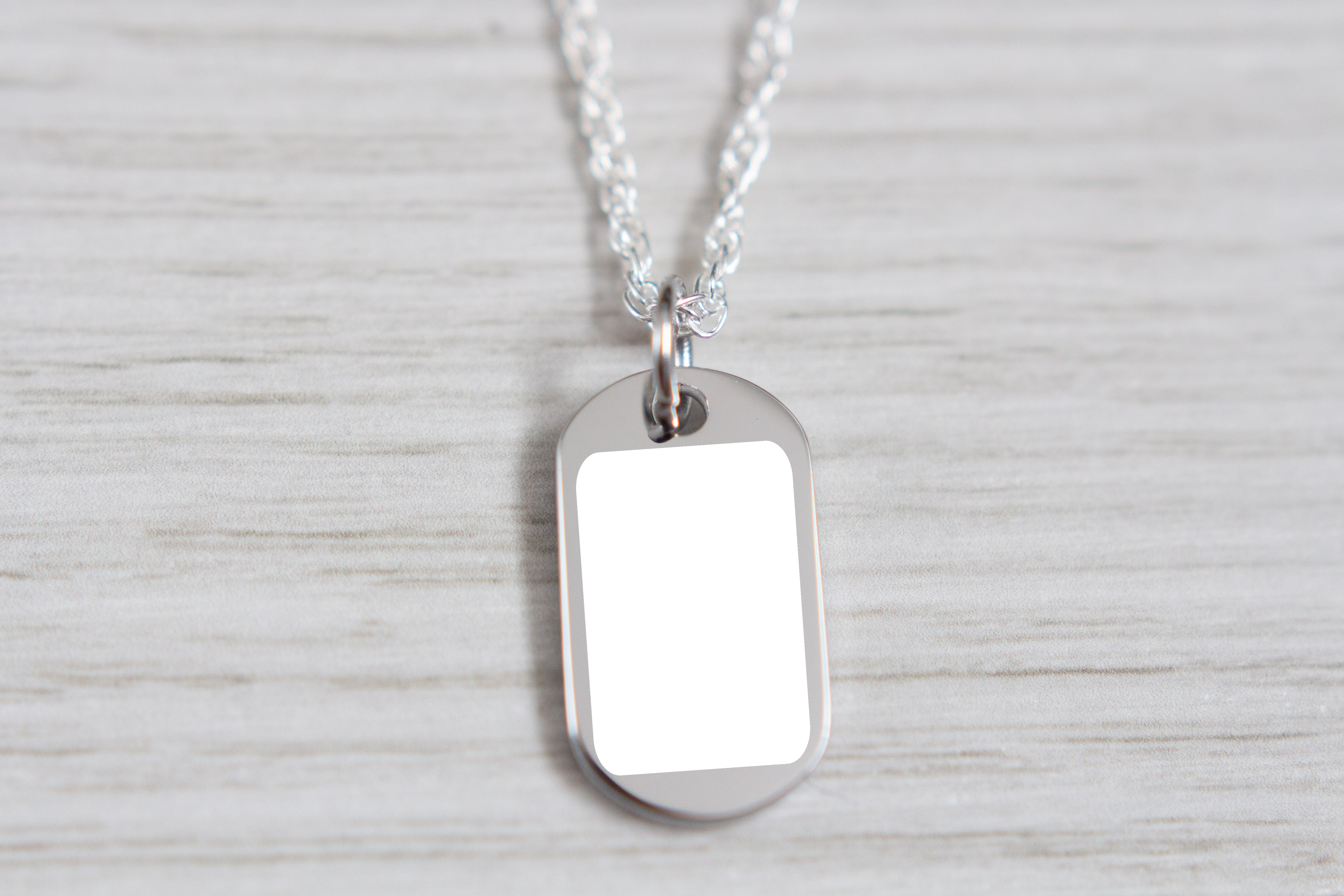 Tiny Dog Tag Necklace