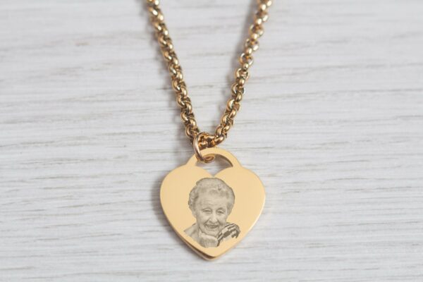 Gold Photo Personalised Necklace