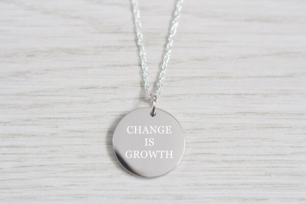 Silver Circle Affirmation Necklace