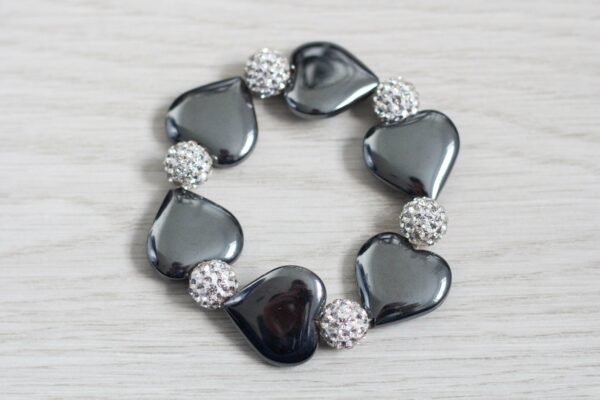 Hematite Heart Bracelet