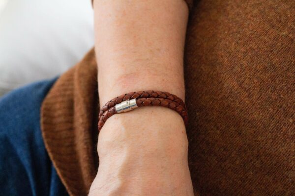 Brown Leather Wrap Bracelet