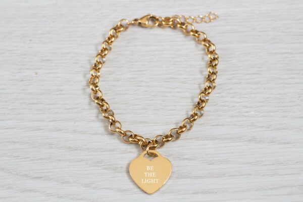 Gold Belcher Affirmation Bracelet