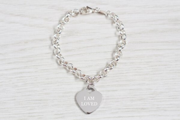 Silver Belcher Affirmation Bracelet